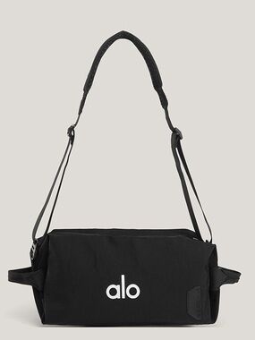 ALO Yoga Black Men's Toiletry Bag with Removable Shoulder Strap